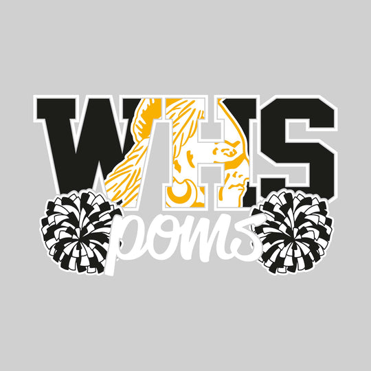Western Warriors - Pompon - WHS with Mascot Inset and Poms