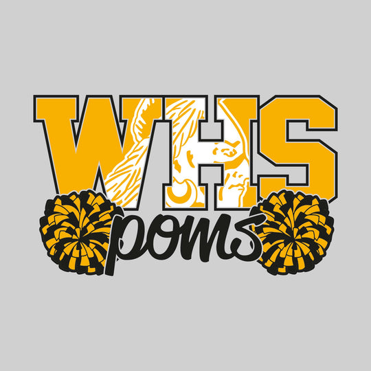 Western Warriors - Pompon - WHS with Mascot Inset and Poms
