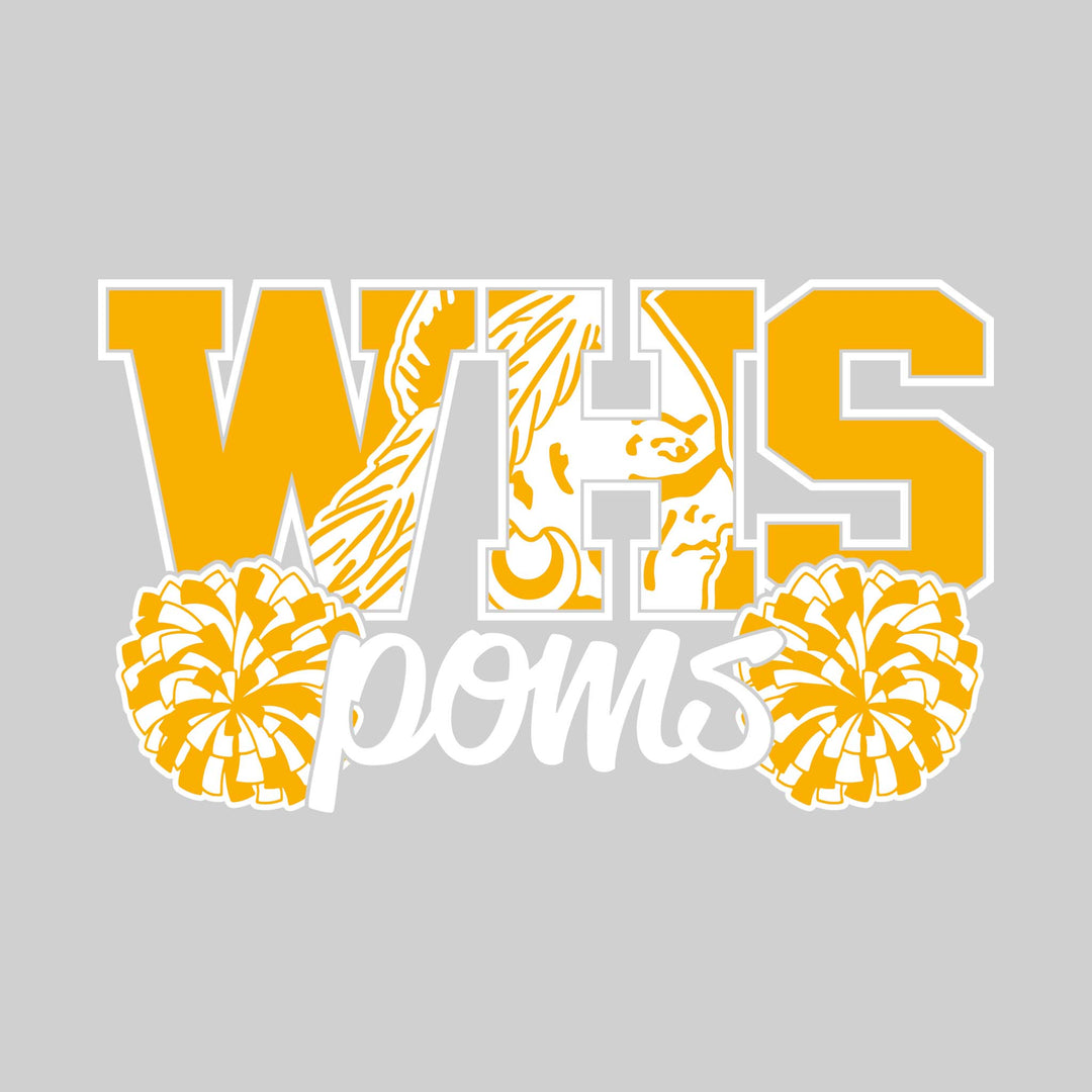 Western Warriors - Pompon - WHS with Mascot Inset and Poms