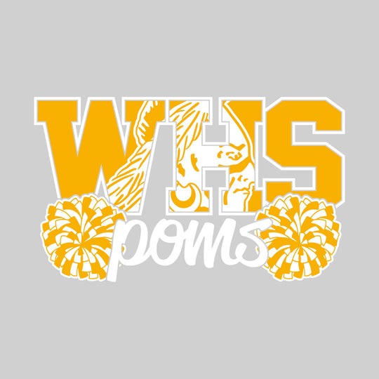 Western Warriors - Pompon - WHS with Mascot Inset and Poms