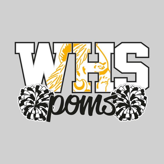 Western Warriors - Pompon - WHS with Mascot Inset and Poms