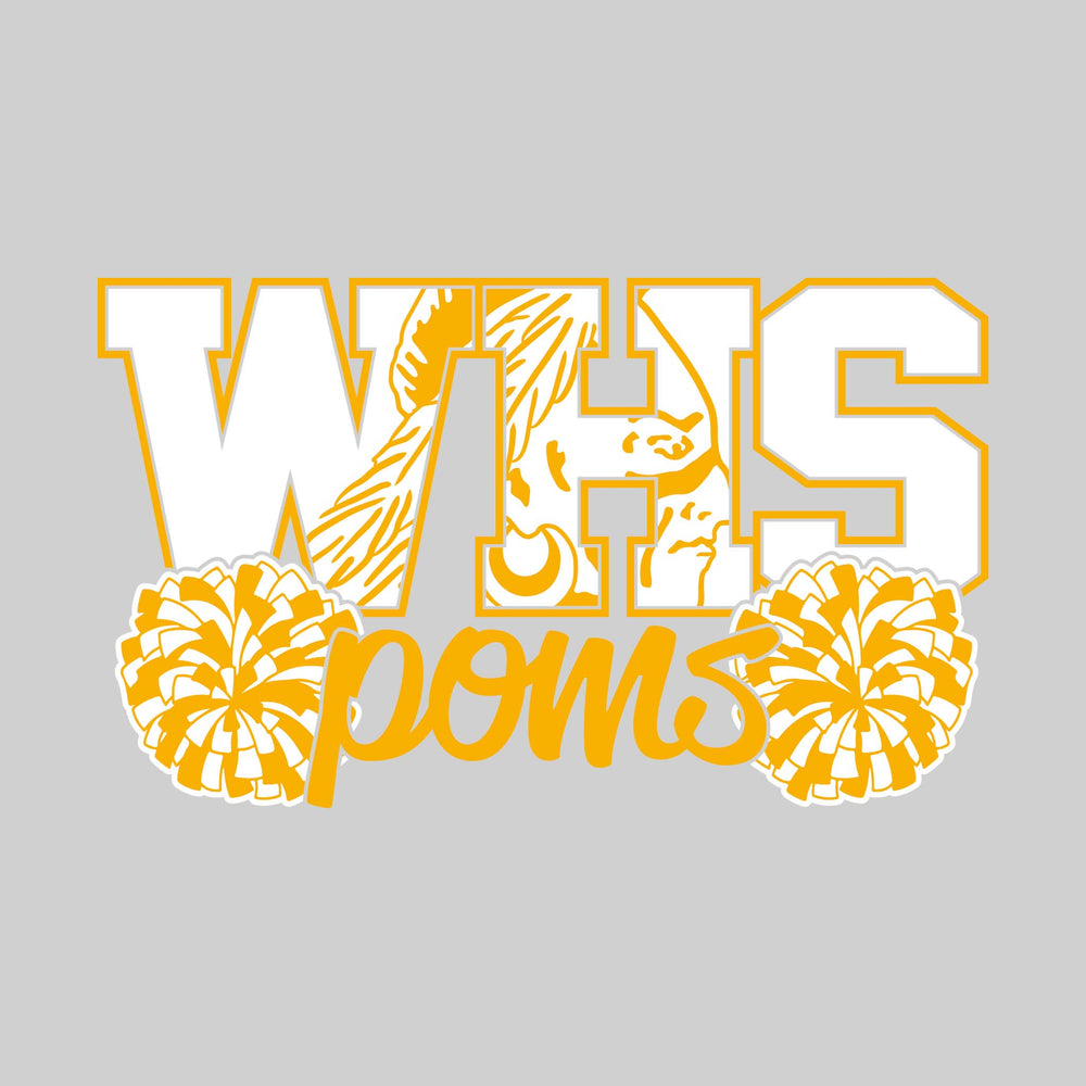 Western Warriors - Pompon - WHS with Mascot Inset and Poms
