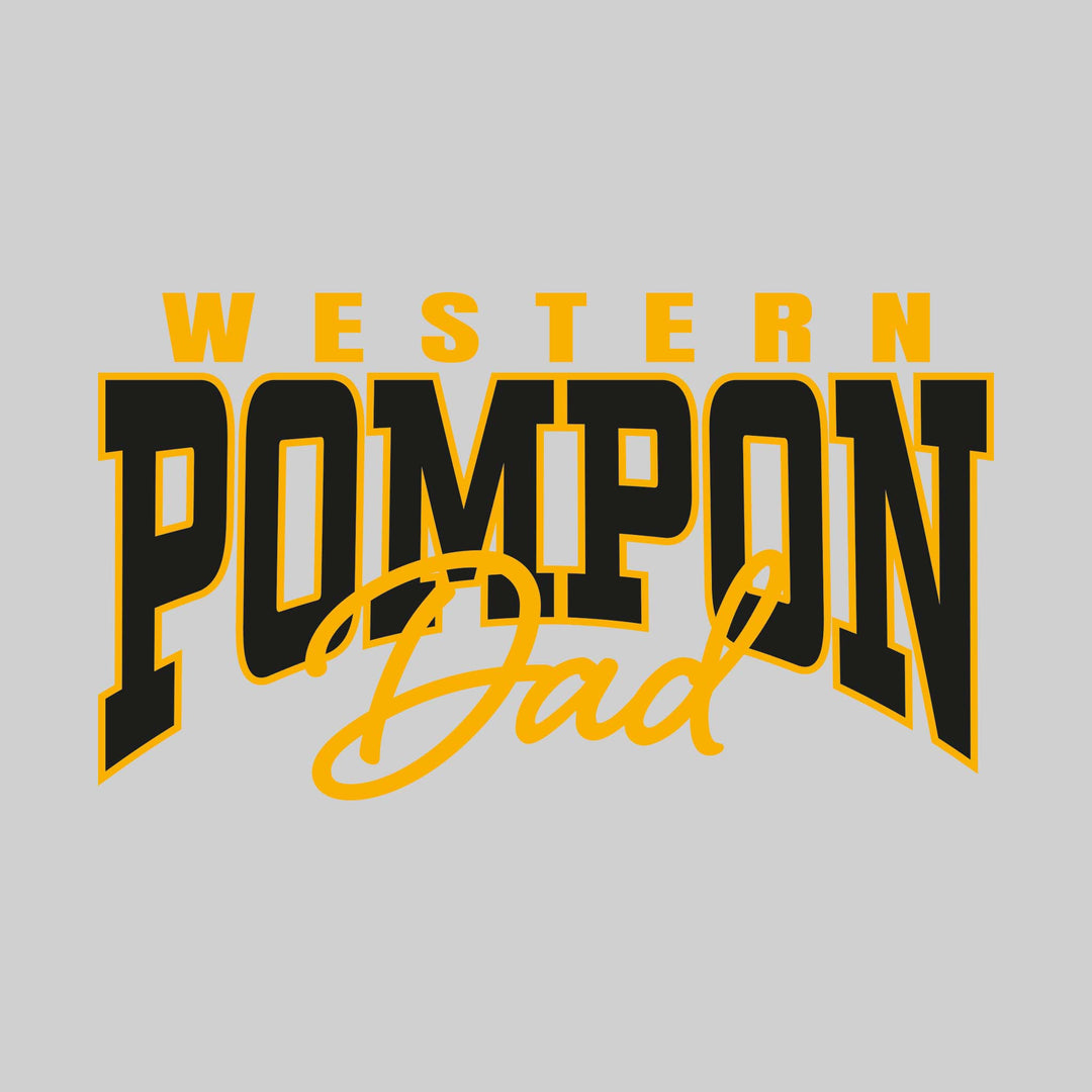 Western Warriors - Pompon - Western Pompon Dad - Arched Text