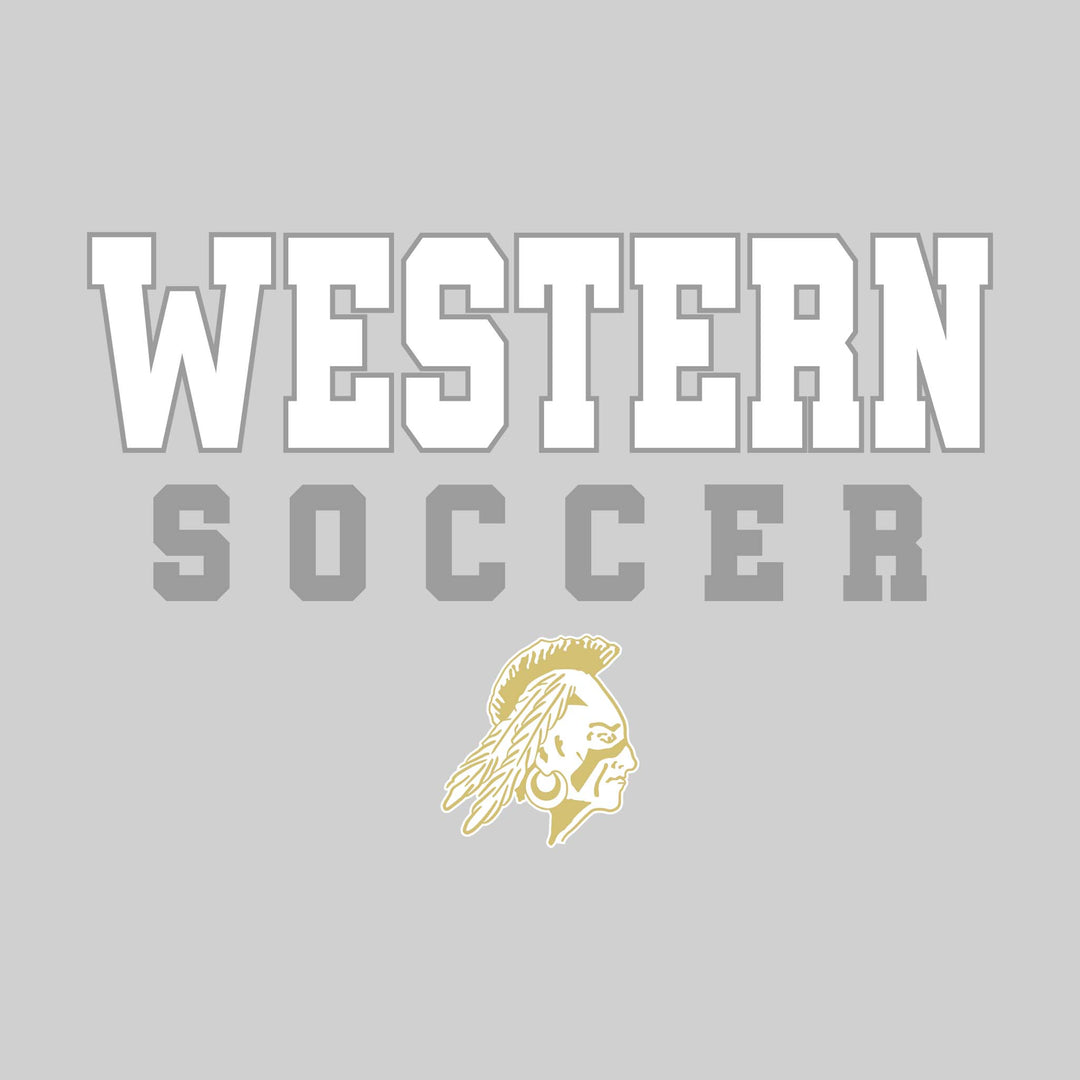 Western Warriors - Soccer - Outlined School Name with Mascot