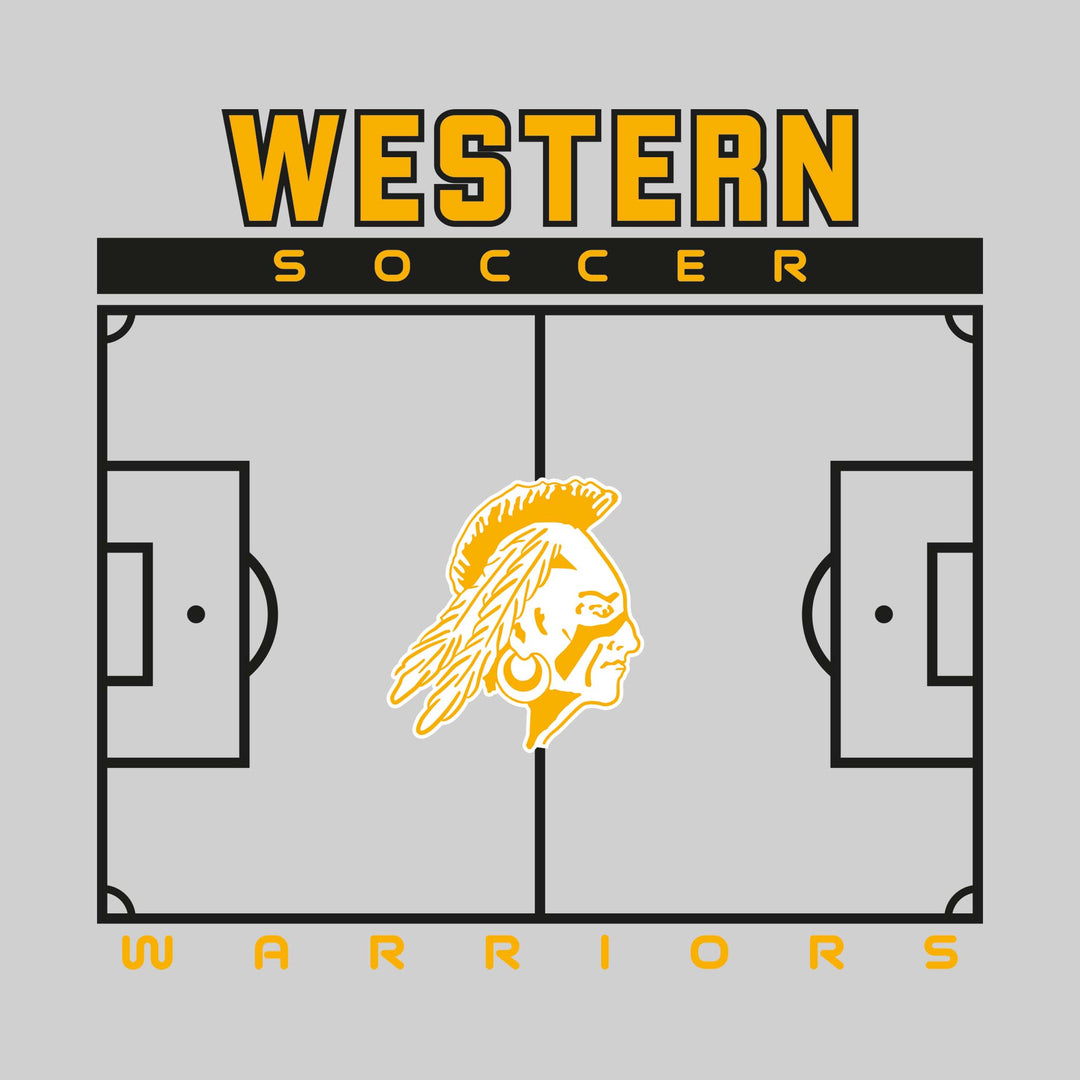 Western Warriors - Soccer - Pitch Lines with School Name &amp; Mascot