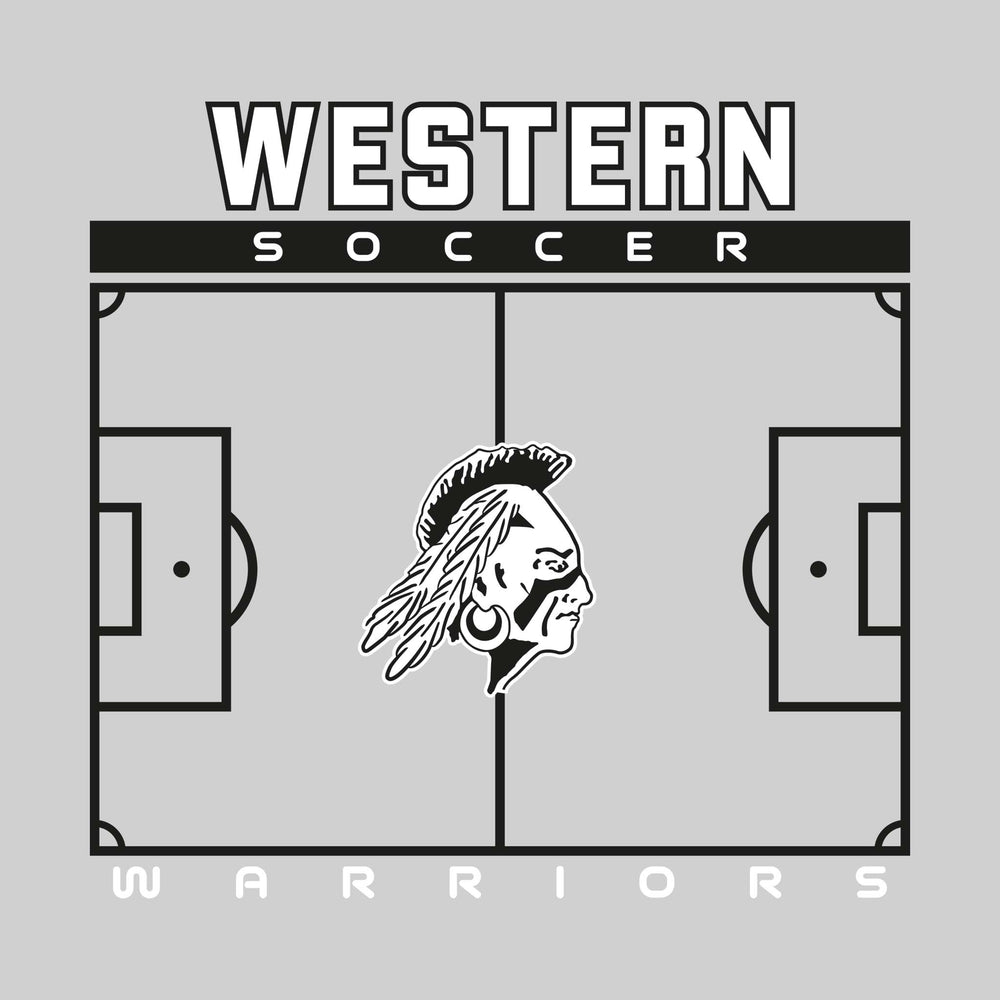 Western Warriors - Soccer - Pitch Lines with School Name & Mascot