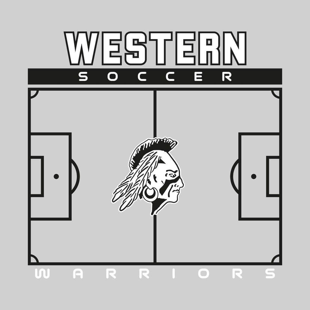 Western Warriors - Soccer - Pitch Lines with School Name &amp; Mascot