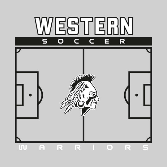 Western Warriors - Soccer - Pitch Lines with School Name &amp; Mascot