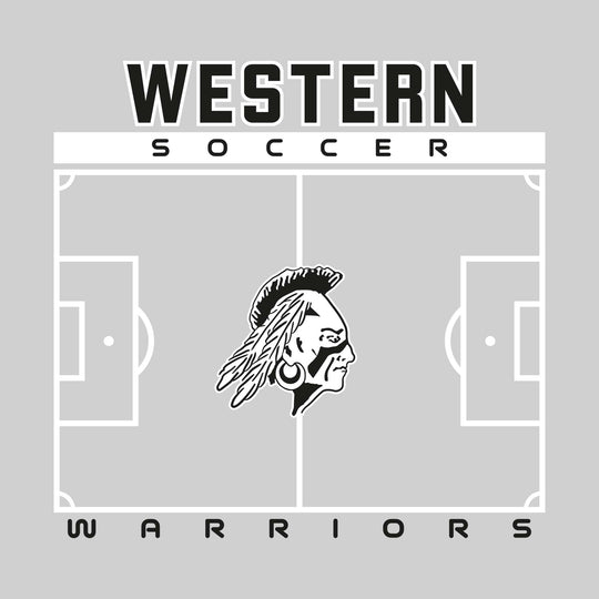 Western Warriors - Soccer - Pitch Lines with School Name &amp; Mascot