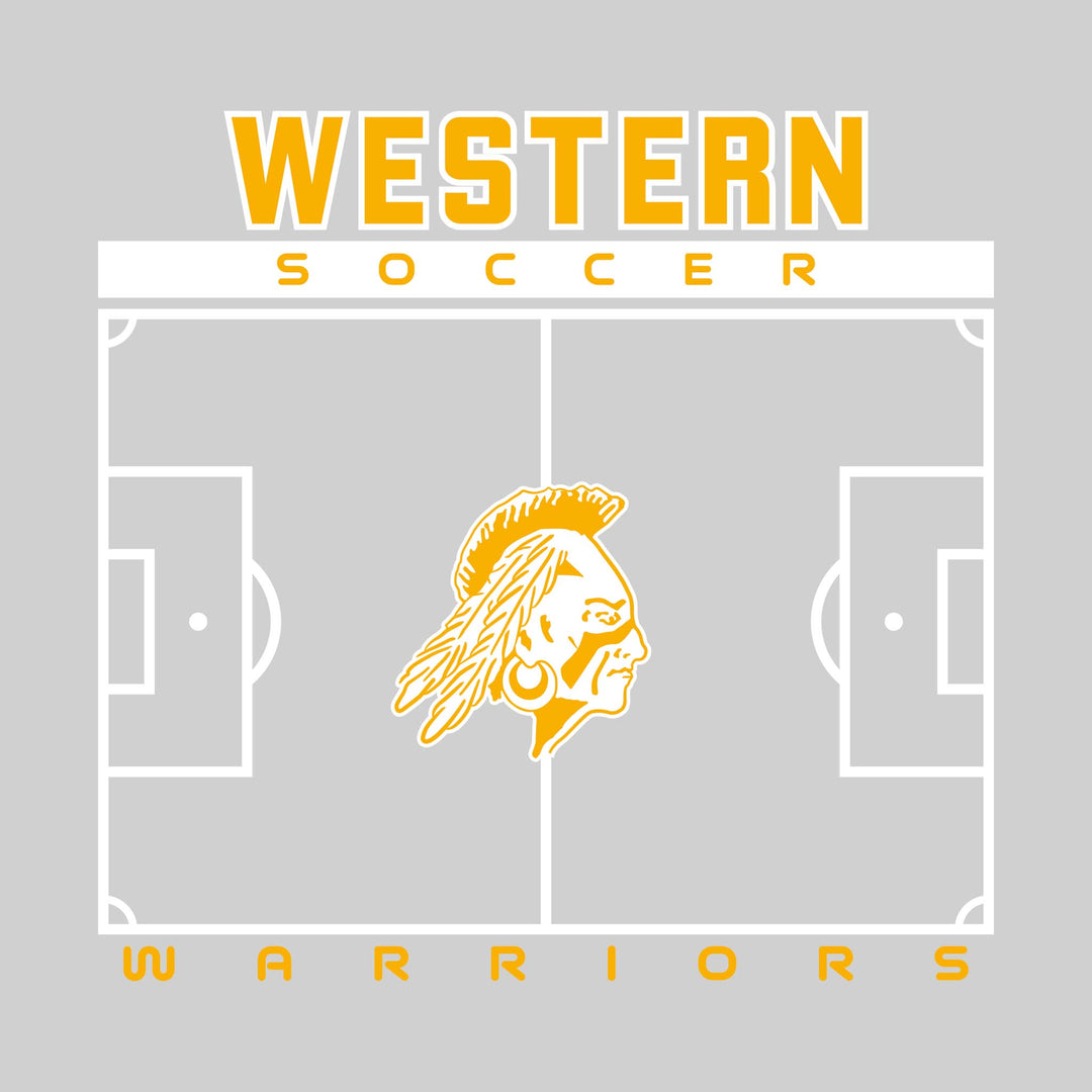 Western Warriors - Soccer - Pitch Lines with School Name &amp; Mascot