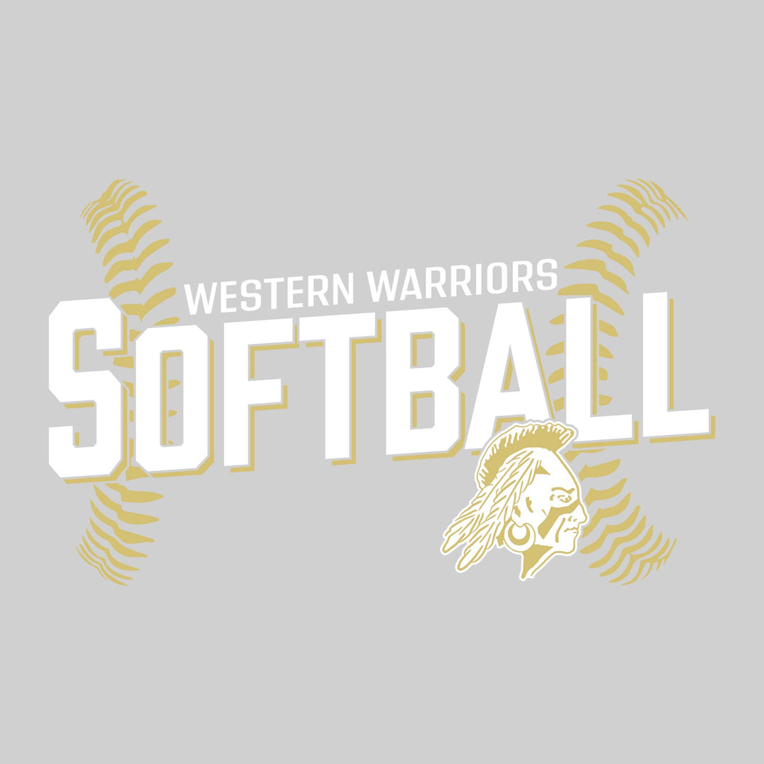Western Warriors - Softball - Angled Softball with Threads