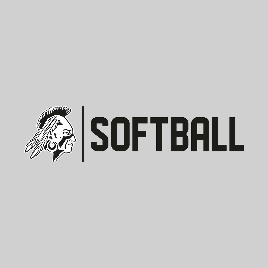 Western Warriors - Softball - Mascot with Divider &amp; Softball Text