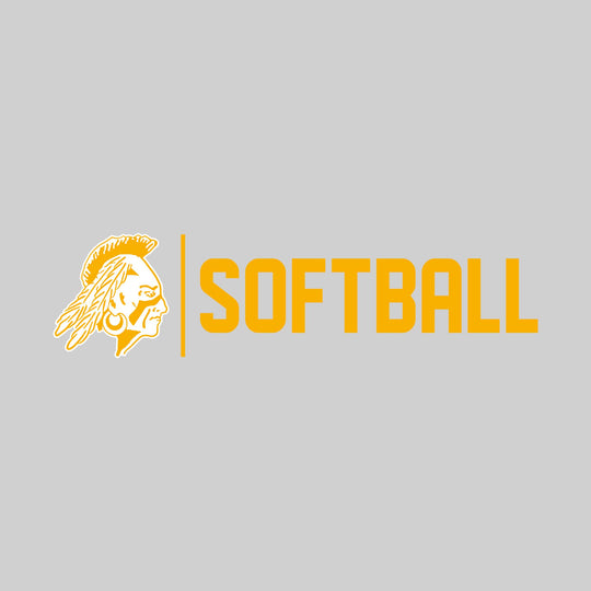 Western Warriors - Softball - Mascot with Divider &amp; Softball Text