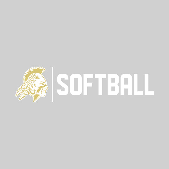 Western Warriors - Softball - Mascot with Divider &amp; Softball Text