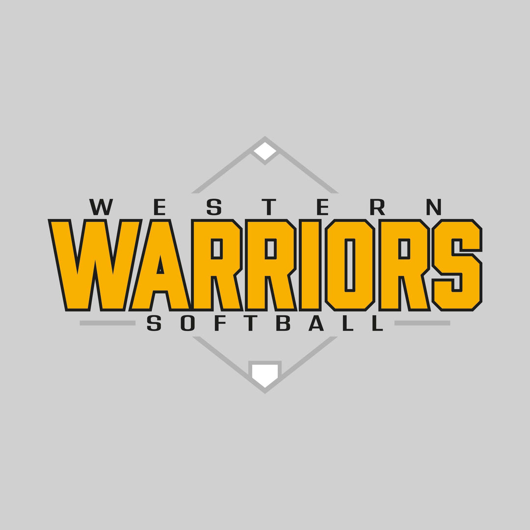 Western Warriors - Softball - Softball Diamond with School Name