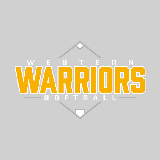 Western Warriors - Softball - Softball Diamond with School Name