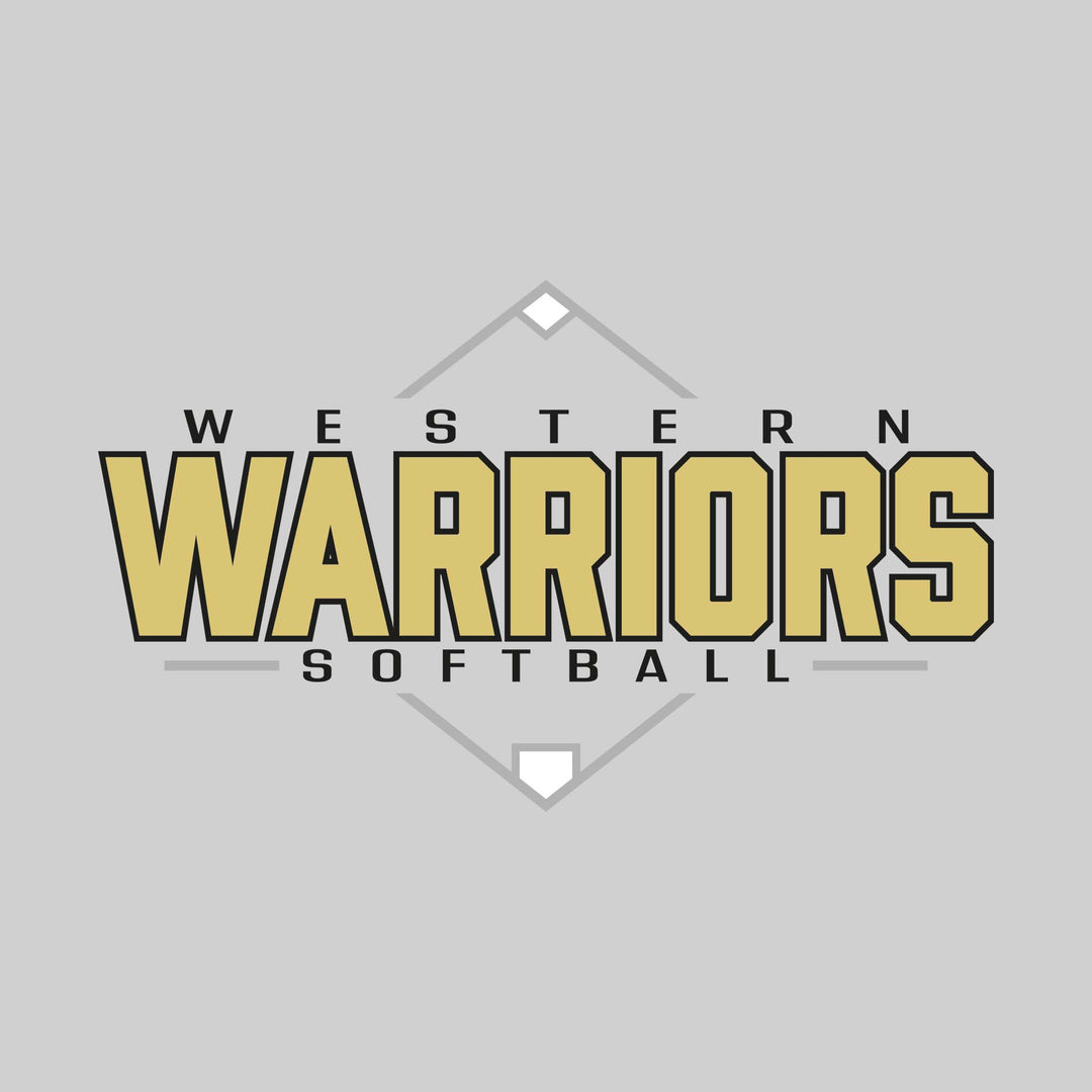 Western Warriors - Softball - Softball Diamond with School Name