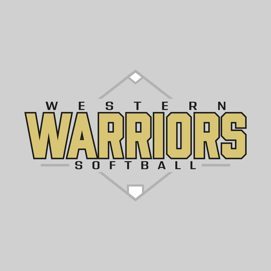 Western Warriors - Softball - Softball Diamond with School Name