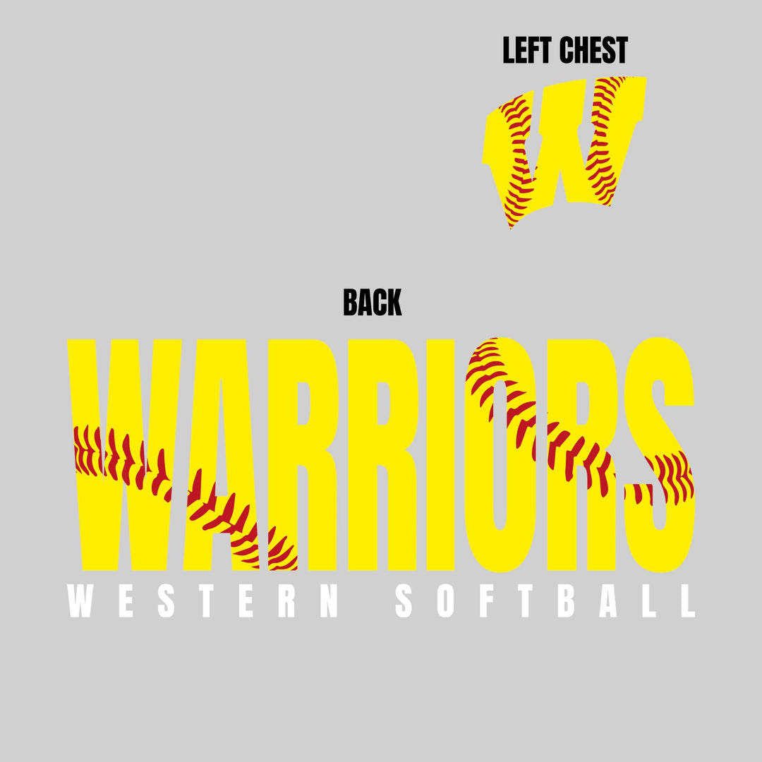 Western Warriors - Softball - Yellow Warriors with Threads