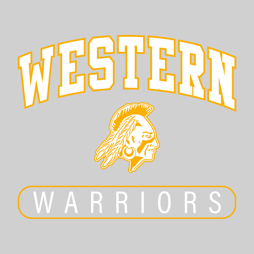 Western Warriors - School Spirit Wear - Arched Western with Mascot