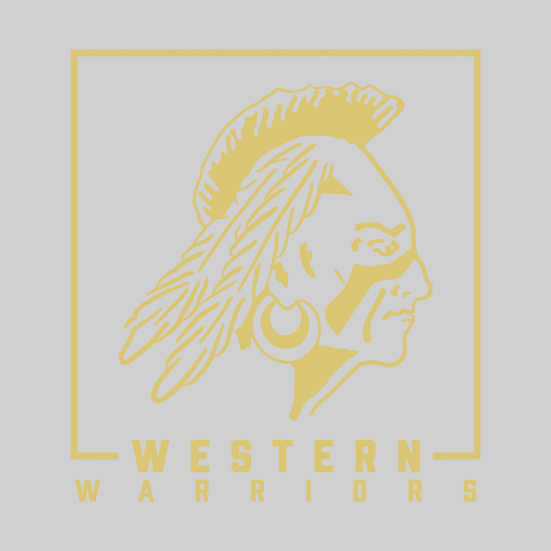 Western Warriors - Spirit Wear - Boxed Mascot with School Name