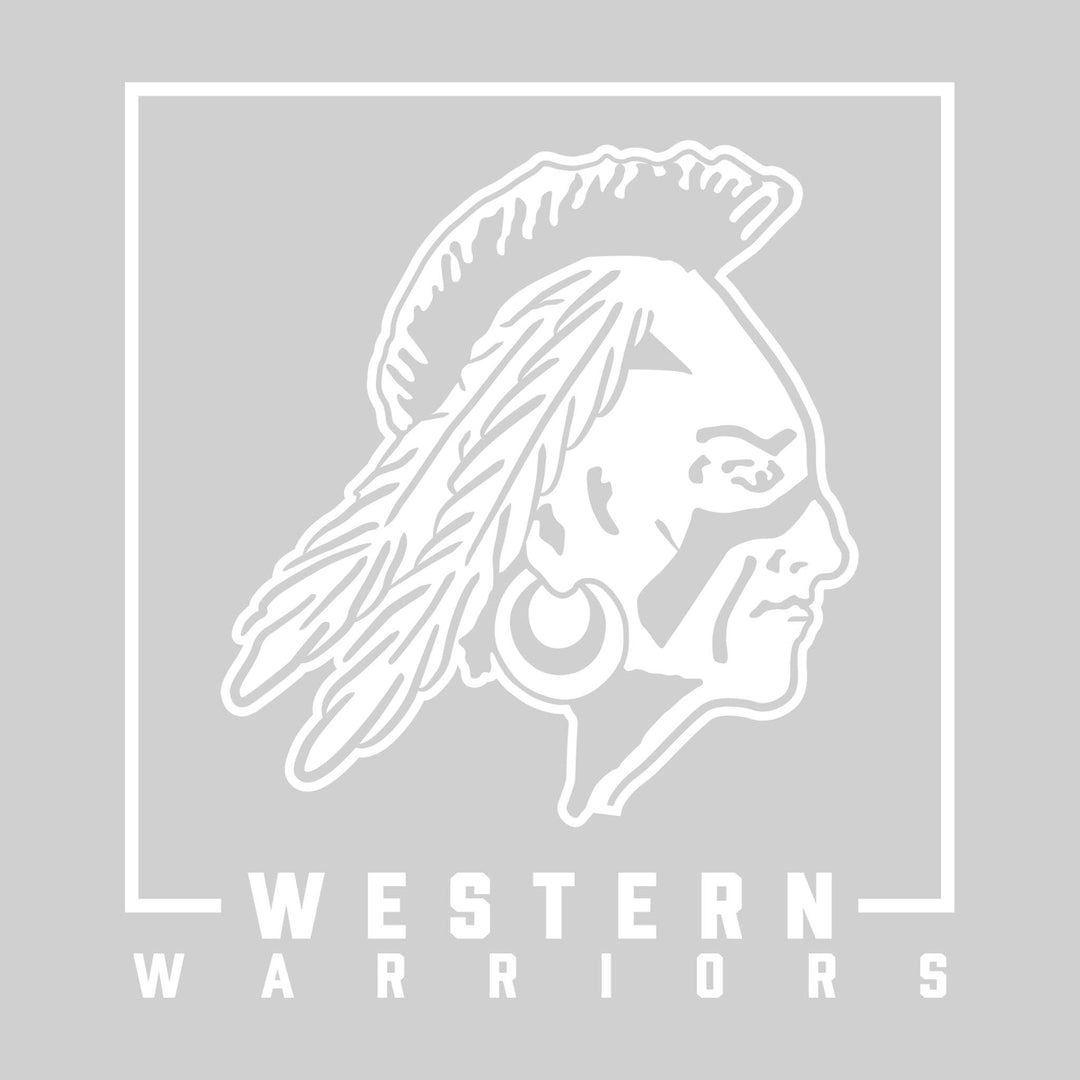 Western Warriors - Spirit Wear - Boxed Mascot with School Name