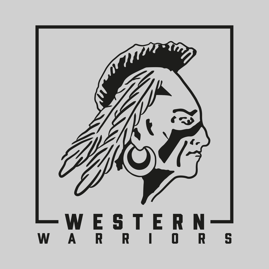 Western Warriors - Spirit Wear - Boxed Mascot with School Name
