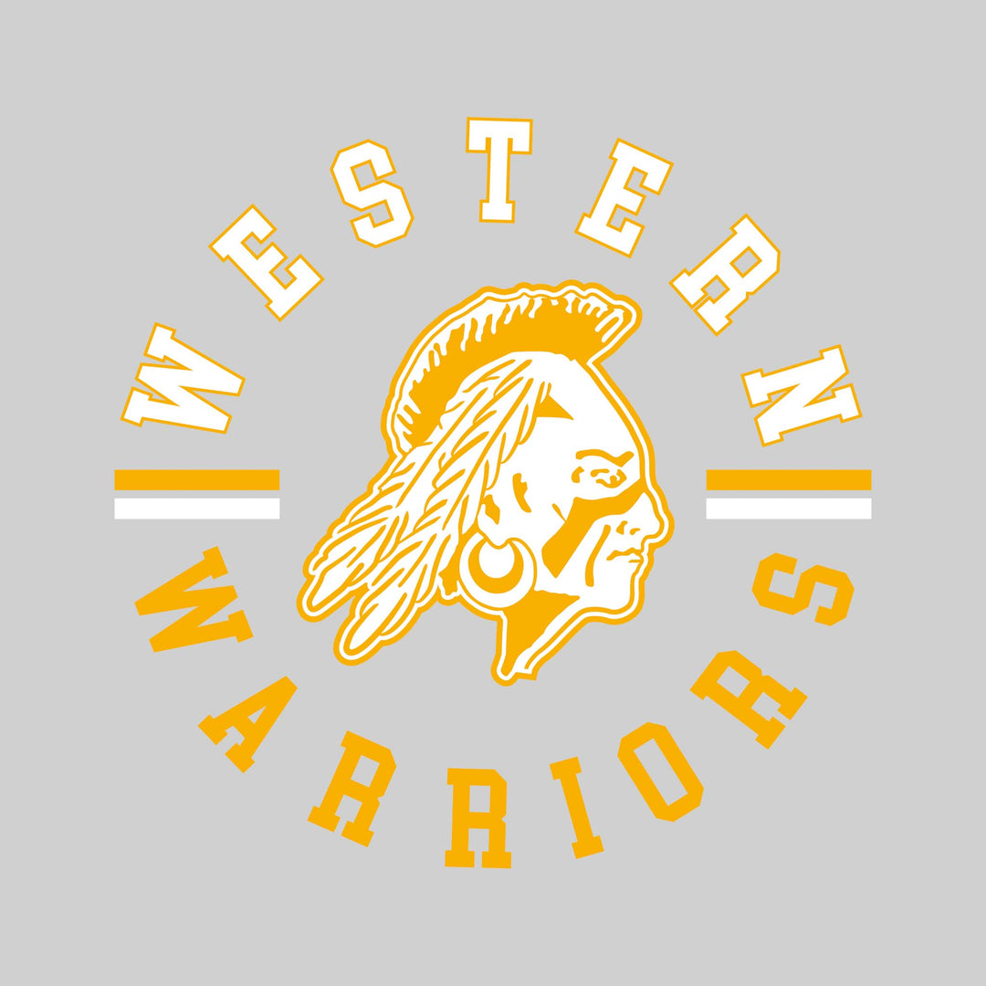 Western Warriors - School Spirit Wear - Circular Text with Mascot