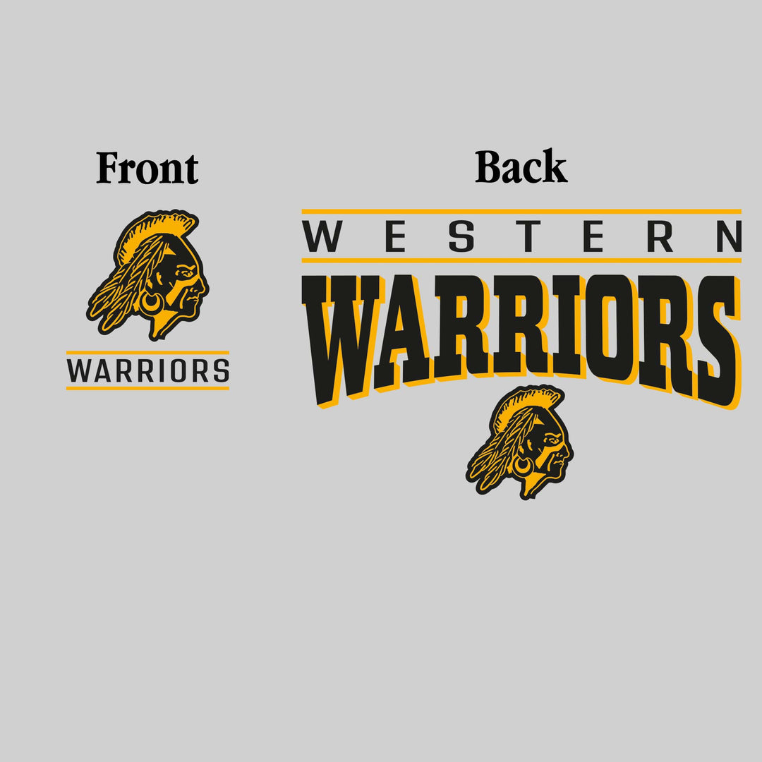 Western Warriors - Spirit Wear - Mascot Over Bracketed Name