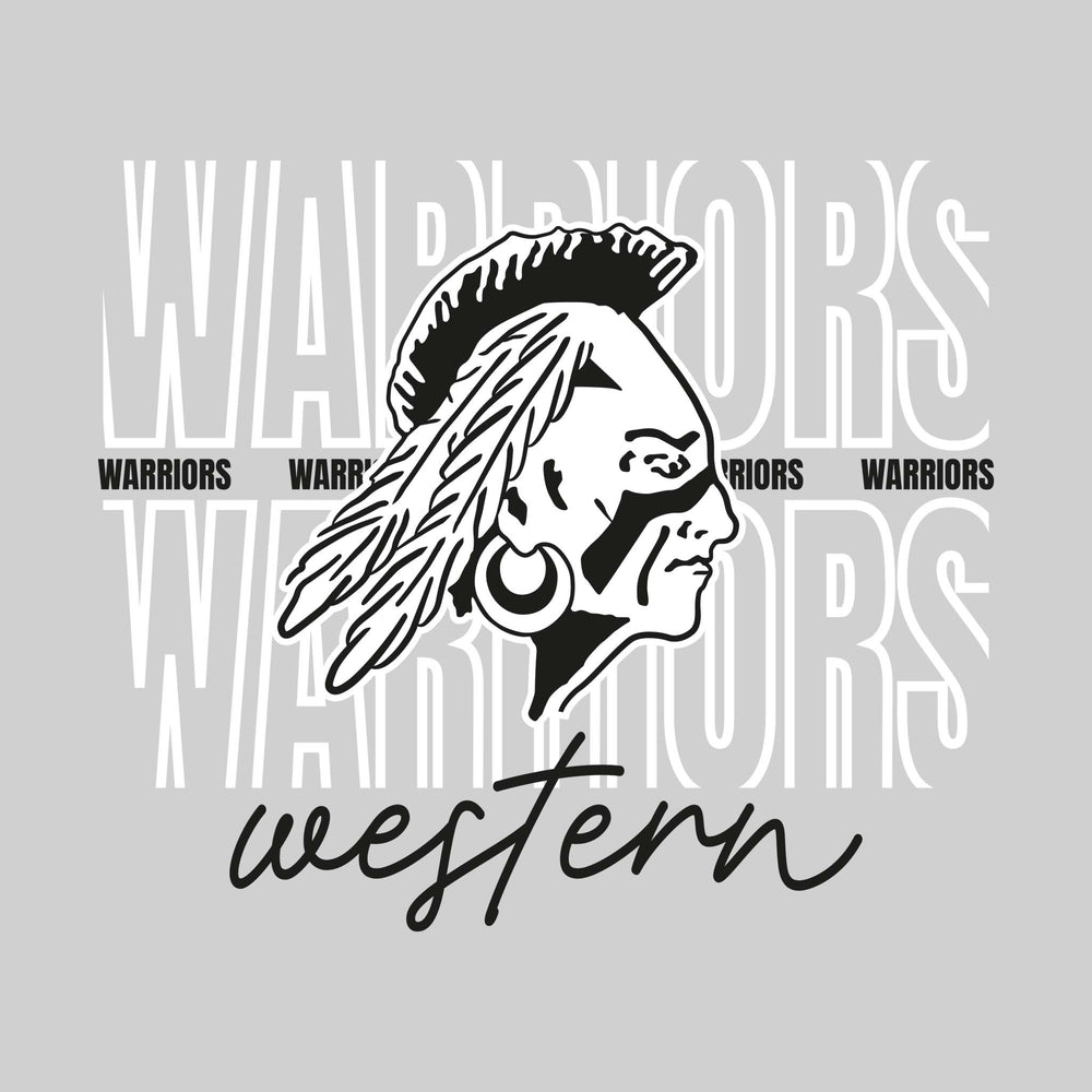 Western Warriors - Spirit Wear - Outlined Warriors with Cursive Western