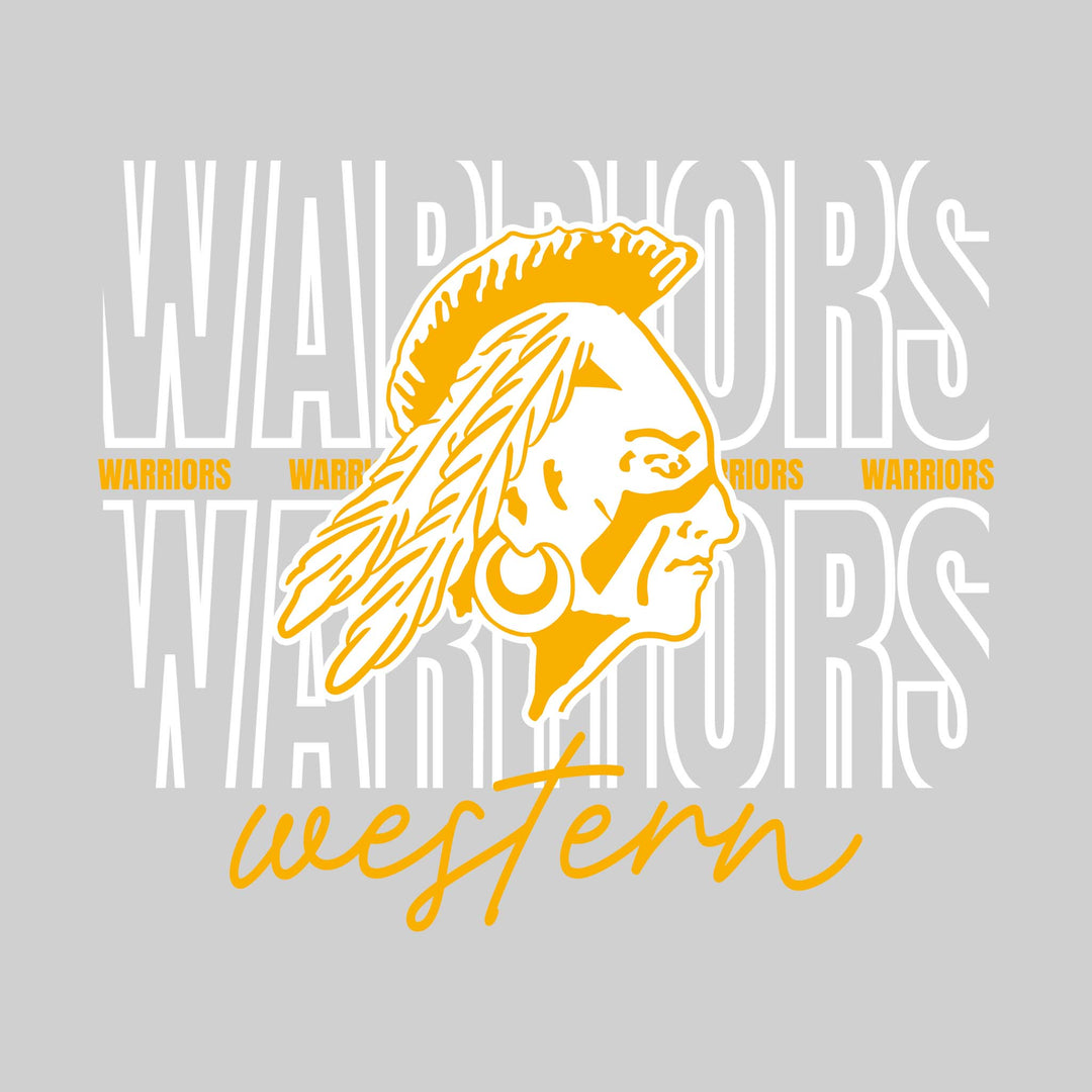 Western Warriors - Spirit Wear - Outlined Warriors with Cursive Western