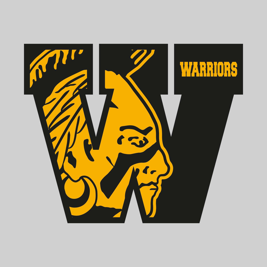 Western Warriors - Spirit Wear - Oversized Letter with Mascot Inset