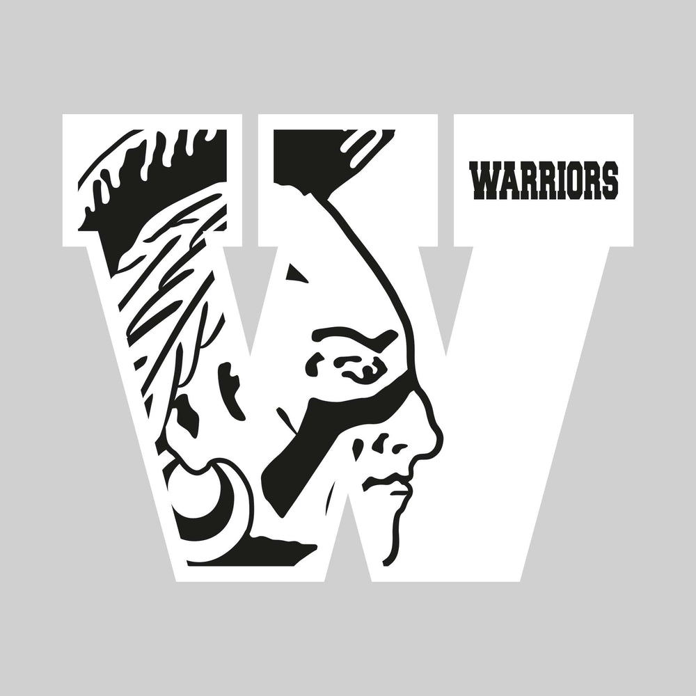 Western Warriors - Spirit Wear - Oversized Letter with Mascot Inset
