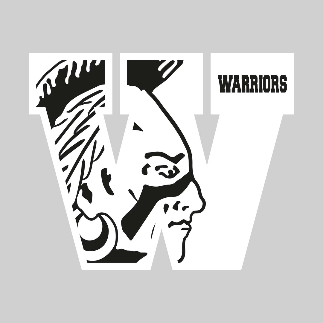 Western Warriors - Spirit Wear - Oversized Letter with Mascot Inset