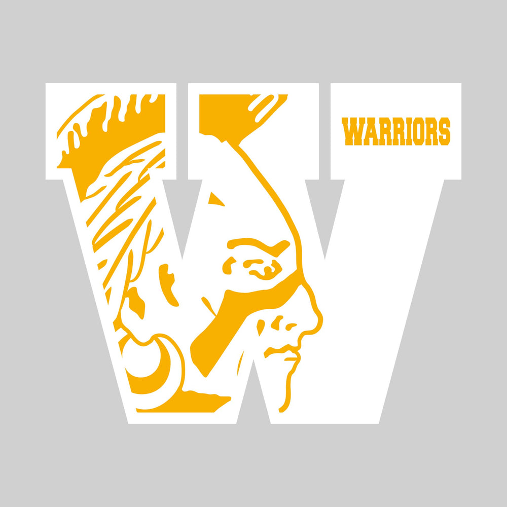 Western Warriors - Spirit Wear - Oversized Letter with Mascot Inset