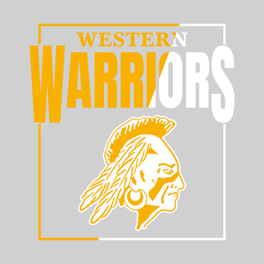 Western Warriors - Spirit Wear - Split-Color Boxed with Mascot