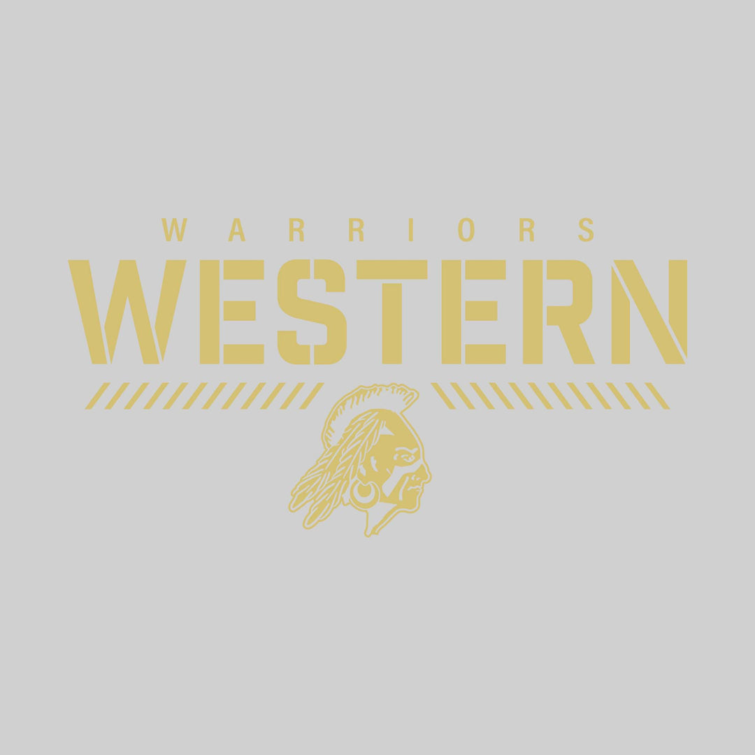 Western Warriors - Spirit Wear - Stenciled School Name with Mascot