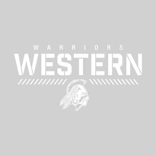 Western Warriors - Spirit Wear - Stenciled School Name with Mascot