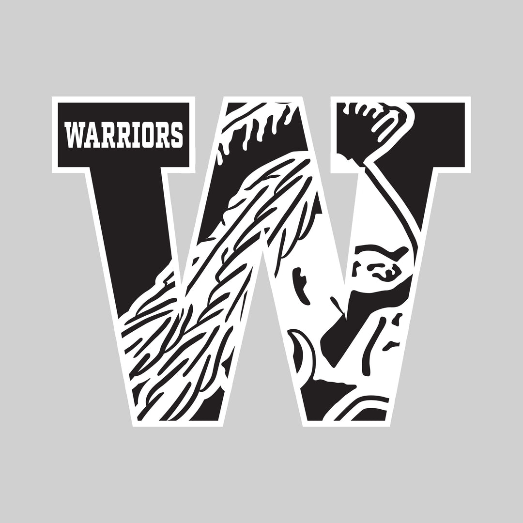 Western Warriors - Spirit Wear - W with Inset Mascot and Mascot Name