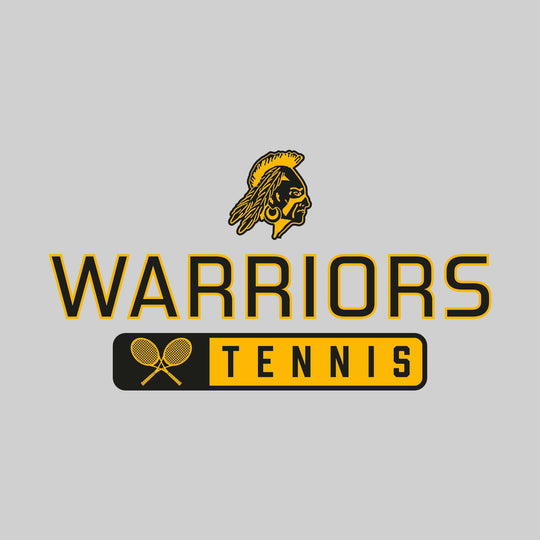 Western Warriors - Tennis - Mascot Over Name with Rounded Rectangle