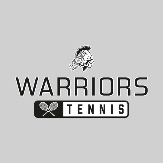 Western Warriors - Tennis - Mascot Over Name with Rounded Rectangle
