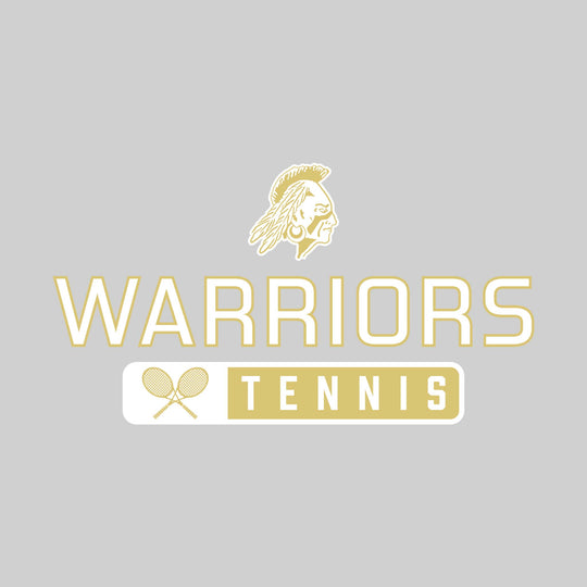 Western Warriors - Tennis - Mascot Over Name with Rounded Rectangle