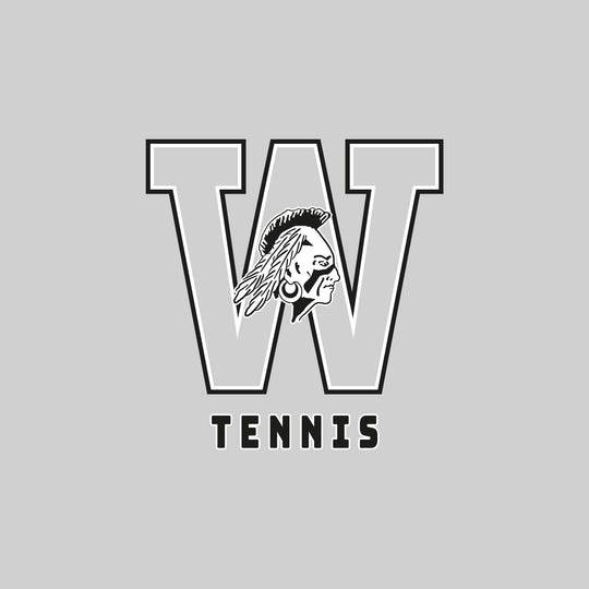 Western Warriors - Tennis - Outlined Letters Over Tennis