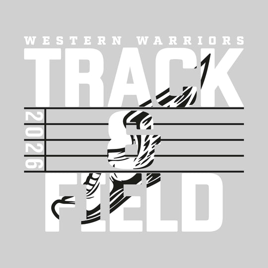 Western Warriors - Track &amp; Field - Track Lanes with Year and Winged Shoe