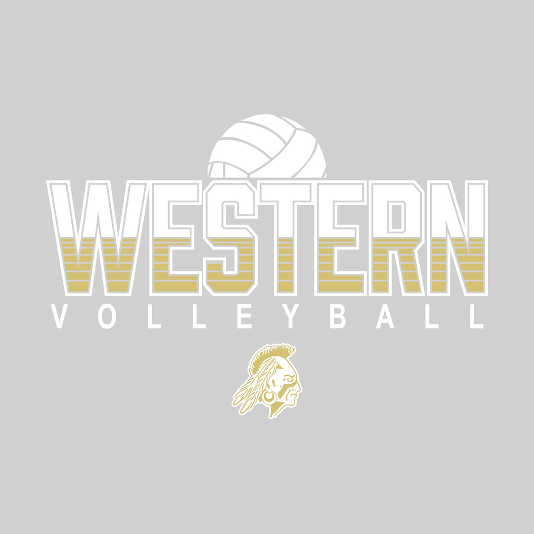 Western Warriors - Volleyball - Striped Western with Mascot