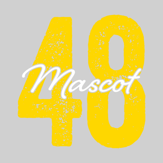 Spirit Wear - Oversized Number with Mascot and Optional Name