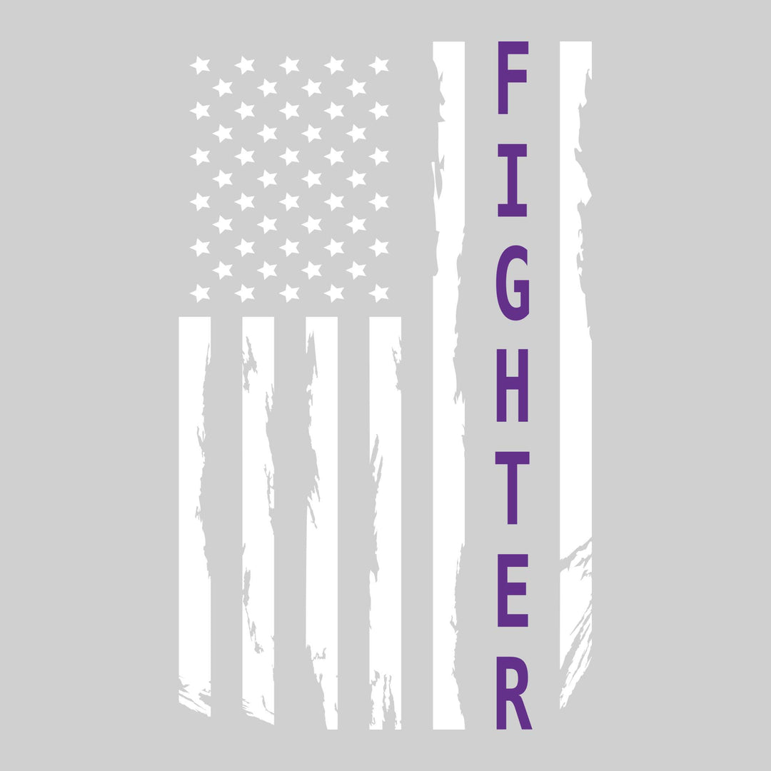 Fighter - Distressed American Flag - Lupus Awareness