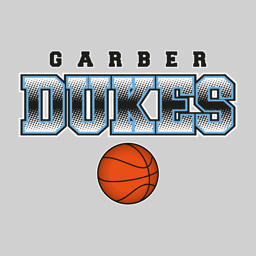 Garber Dukes - Basketball - Halftone with Basketball