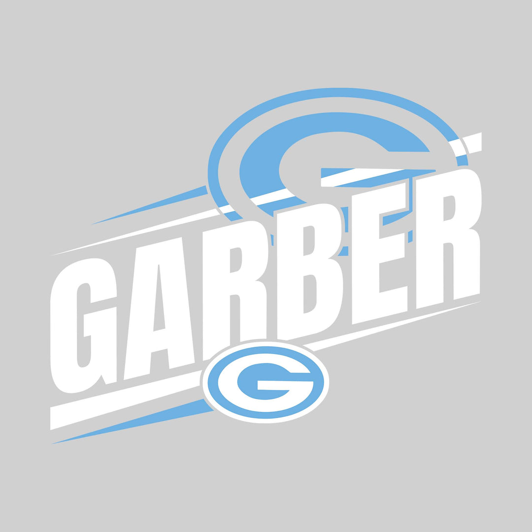 Garber Dukes - School Spirit Wear - Slanted Name with Ghost Logo