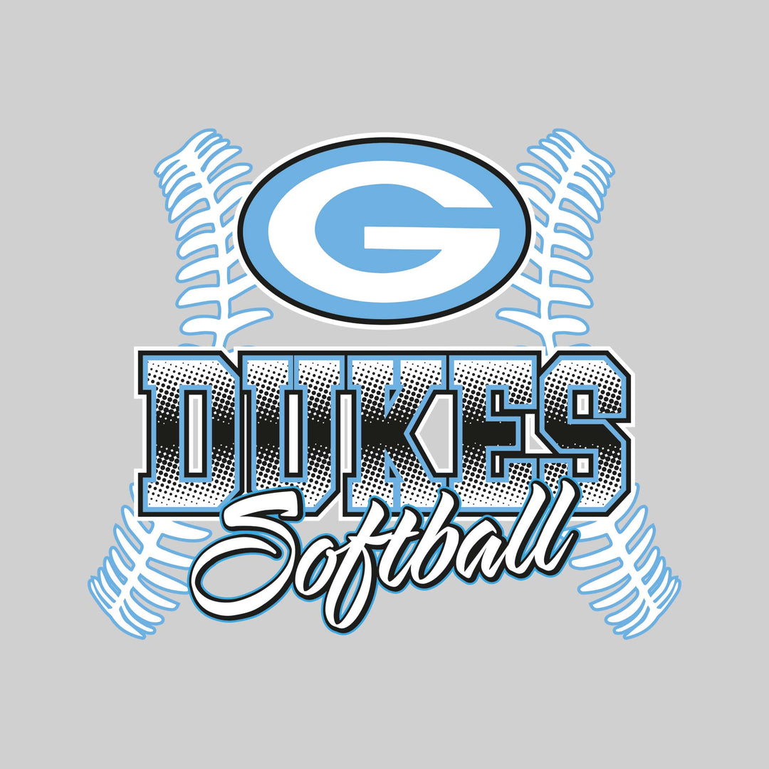 Garber Dukes - Softball - Halftone with Softball Threads
